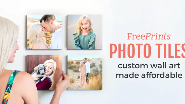 FreePrints Photo Tiles feature graphic