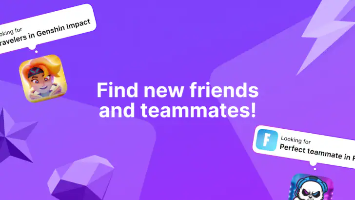 Gameram: Find gaming teammates feature graphic