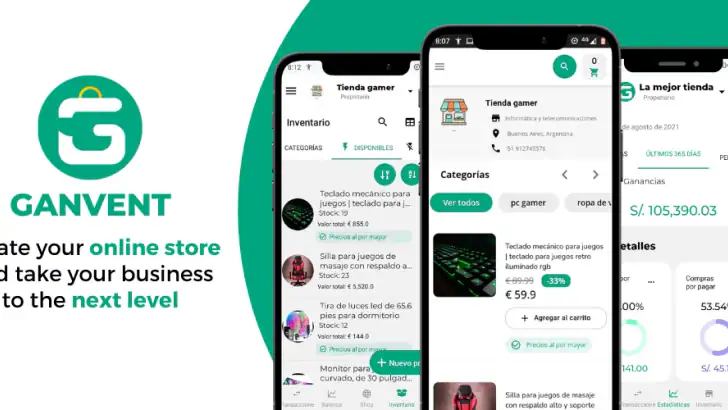 Ganvent Create an online store feature graphic