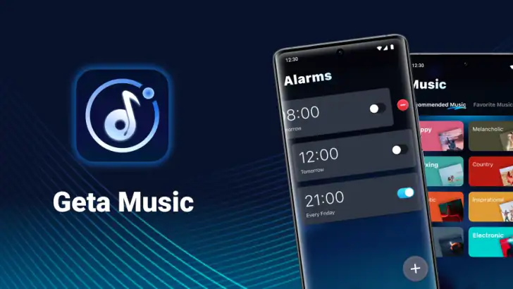 Geta Alarm Music Player feature graphic