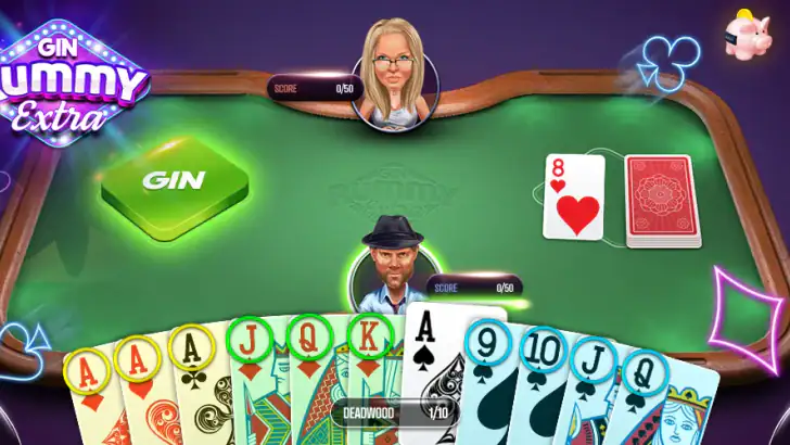 Gin Rummy Extra - Online Rummy feature graphic