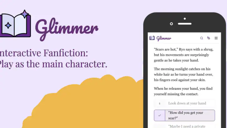 Glimmer: Interactive Fanfics feature graphic