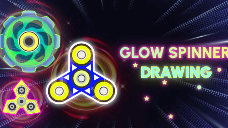 Glow Finger Spinner Art App feature graphic