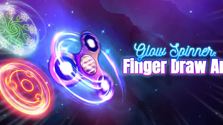 Glow Spinner: Finger Draw Art feature graphic