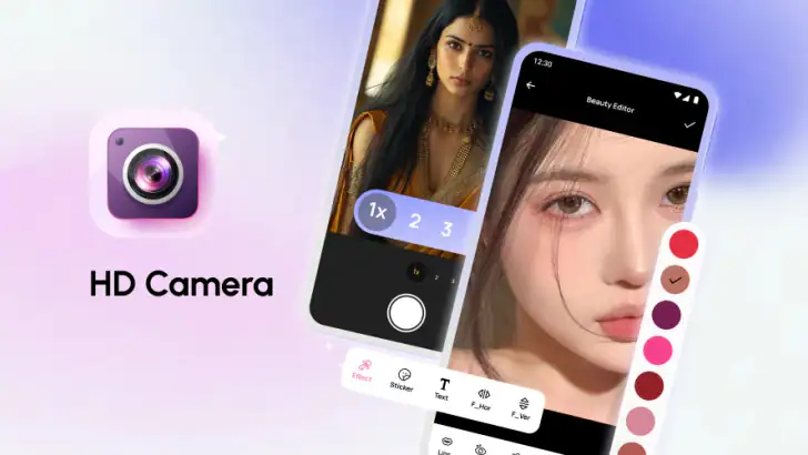 Glowy Beauty Cam: Photo Editor feature graphic