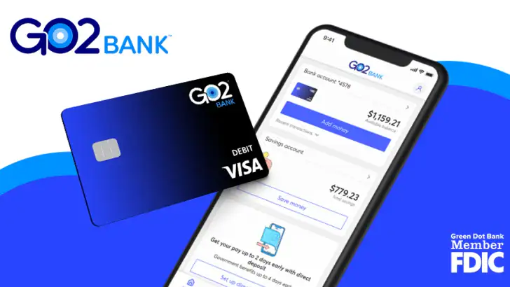 GO2bank: Mobile banking feature graphic