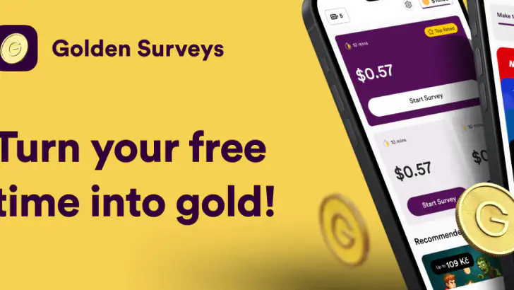 Golden Surveys - Earn Rewards feature graphic