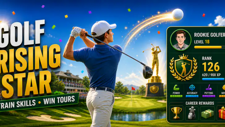 Golf Rising Star : Career Sim feature graphic