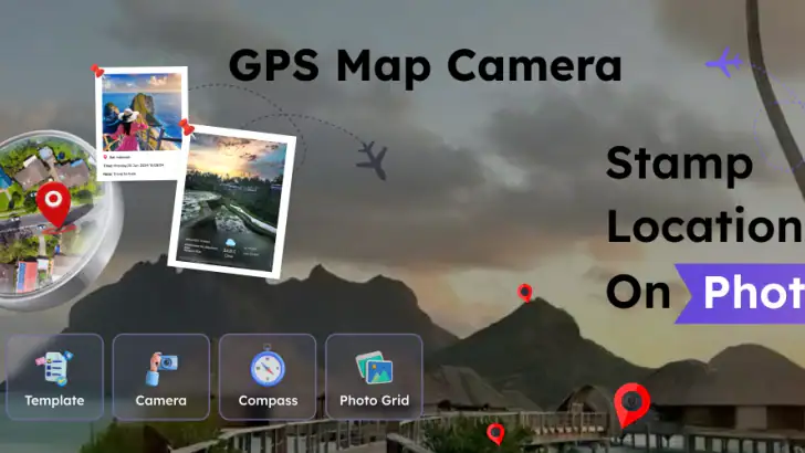 GPS Camera with Time Stamp feature graphic