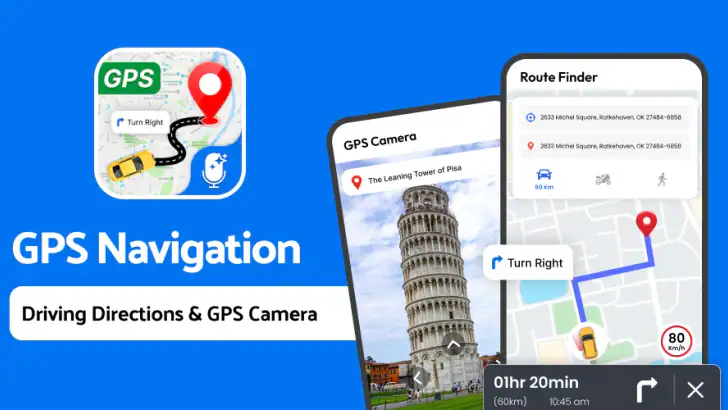 GPS, Maps, Driving Directions feature graphic