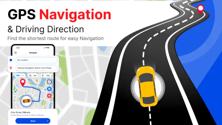 GPS Maps Navigation GPS Camera feature graphic