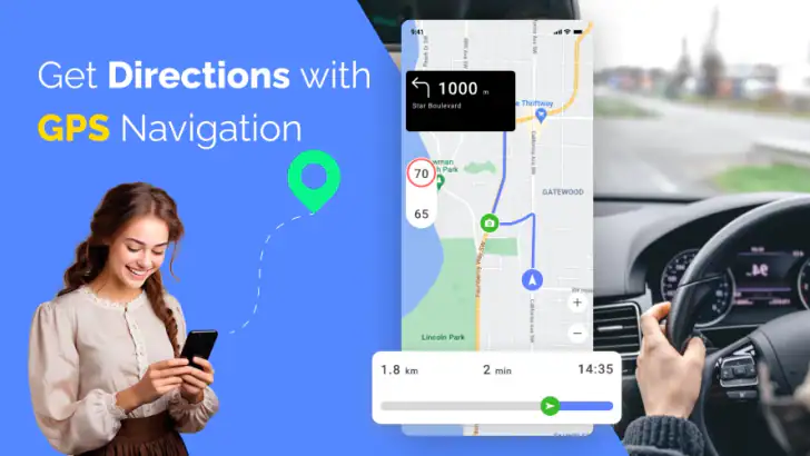 GPS Navigation: GPS, Maps feature graphic