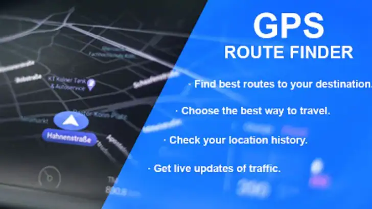 GPS Navigation: Road Map Route feature graphic
