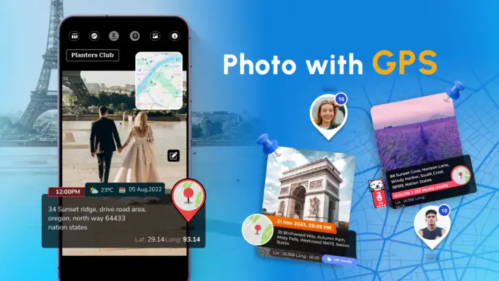 GPS Photo: With Location & Map feature graphic