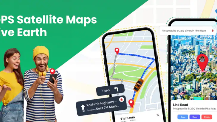 GPS Satellite Maps: Live Earth feature graphic
