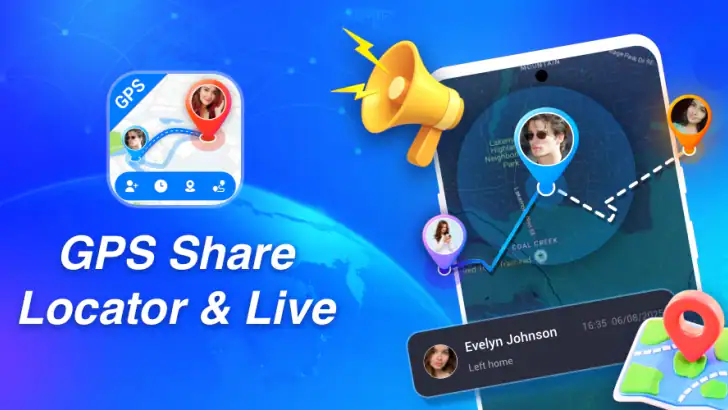 GPS Share - Locator & Live feature graphic