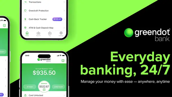 Green Dot - Mobile Banking feature graphic