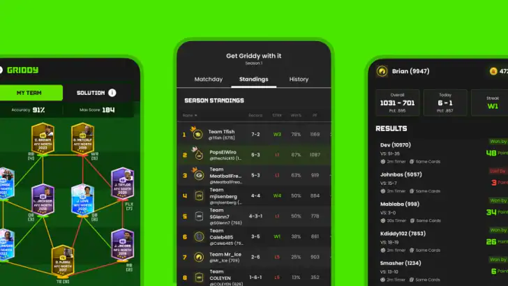 Griddy: Football Puzzles feature graphic