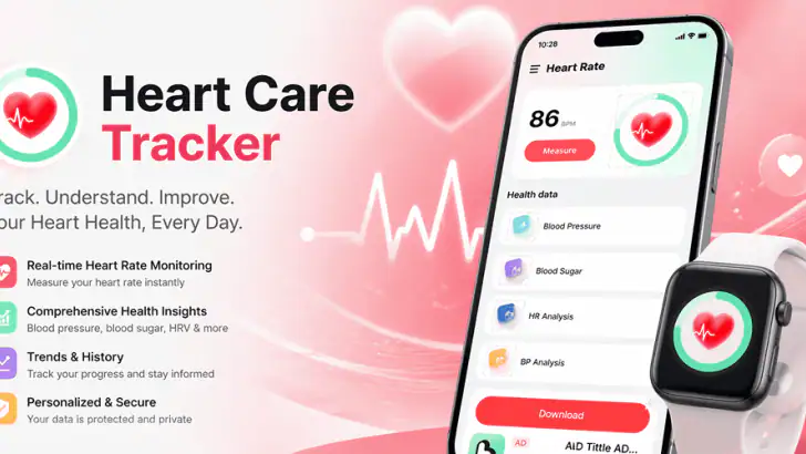 Heart Care Tracker feature graphic