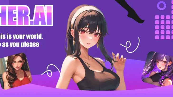 Her.AI - Funny Chat Friend feature graphic
