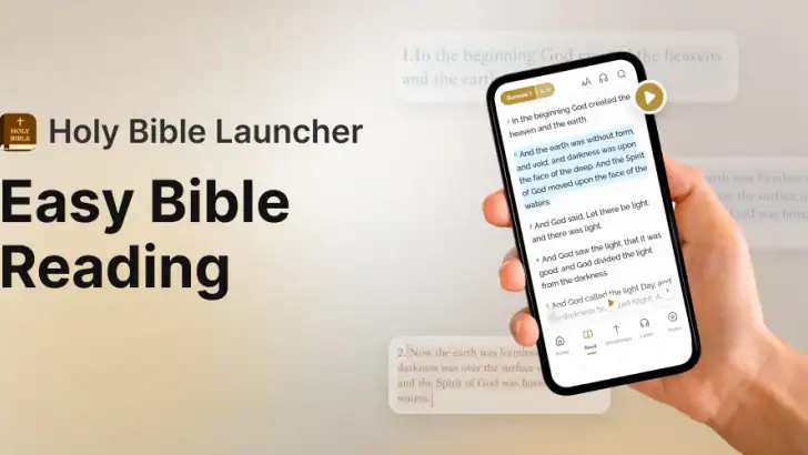 Holy Bible Launcher: KJV+Audio feature graphic