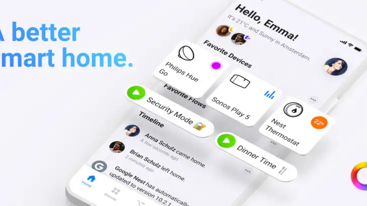Homey — A better smart home feature graphic