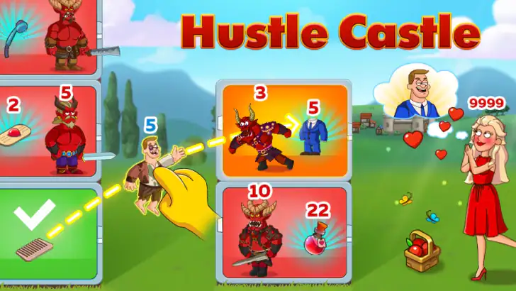 Hustle Castle: Medieval games feature graphic