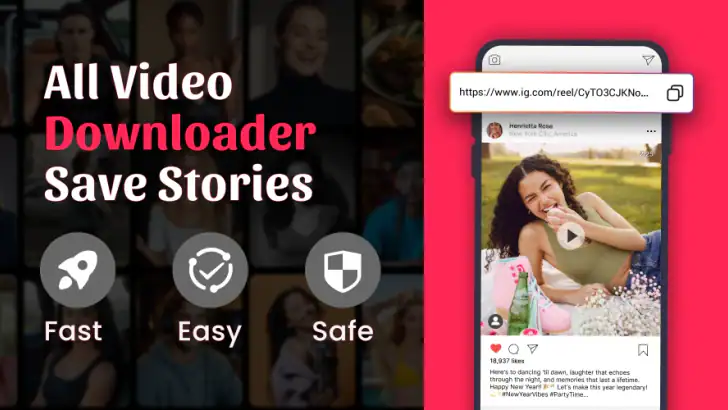 InSaver: All Video Downloader feature graphic