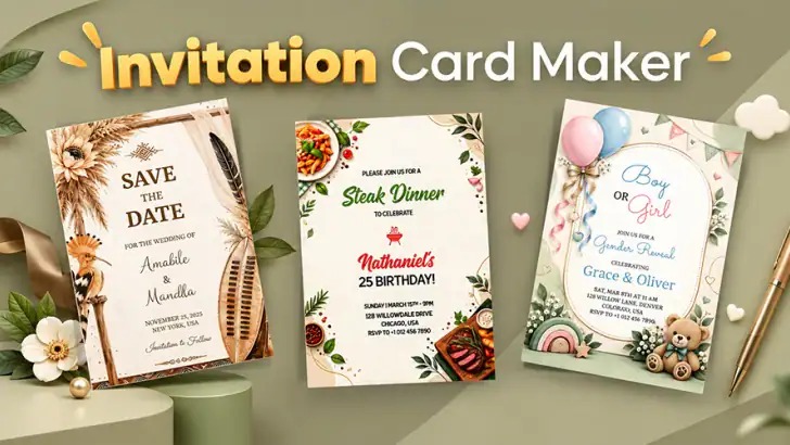 Invitation Card Maker & RSVP feature graphic