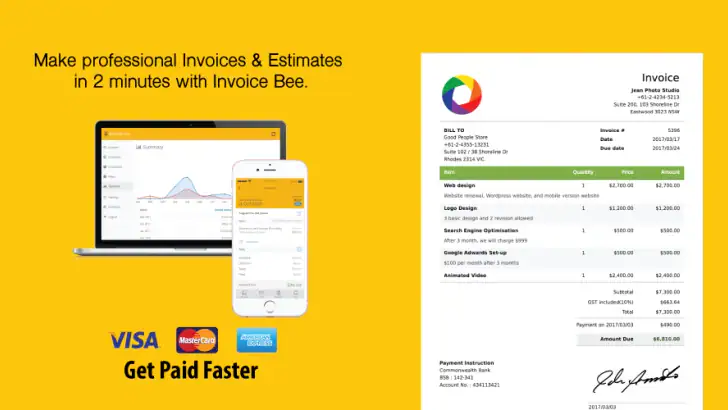 Invoice Maker | Bill clients | feature graphic