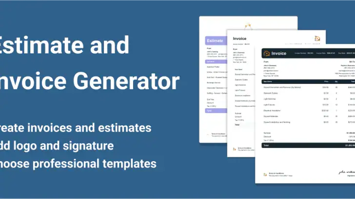 Invoice Maker & Estimate Maker feature graphic