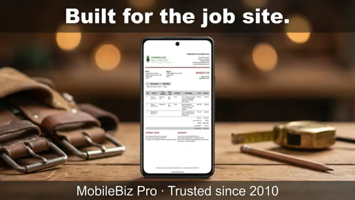 Invoice Maker - MobileBiz Pro feature graphic