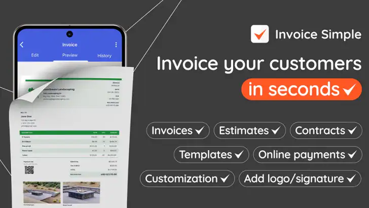 Invoice Simple: Invoice Maker feature graphic