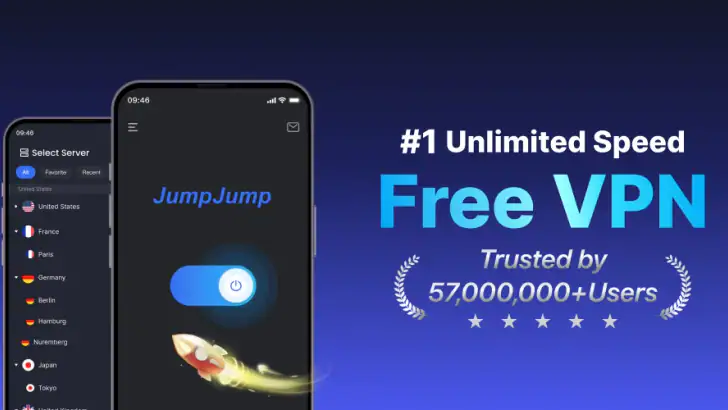 JumpJumpVPN: Fast & Secure feature graphic