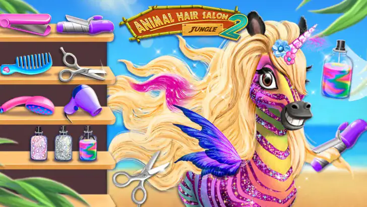 Jungle Animal Hair Salon 2 feature graphic
