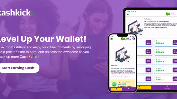 KashKick: Get paid to have fun feature graphic