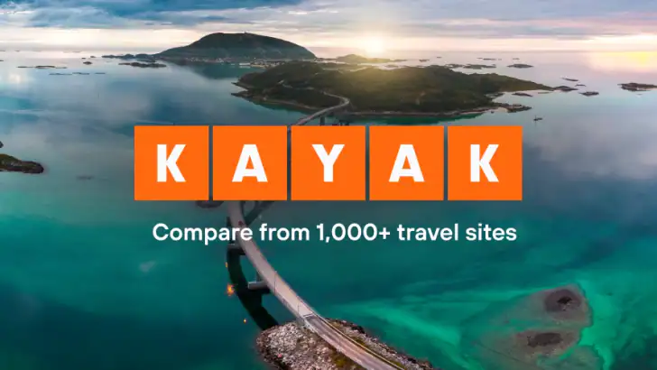 KAYAK: Flights, Hotels & Cars feature graphic