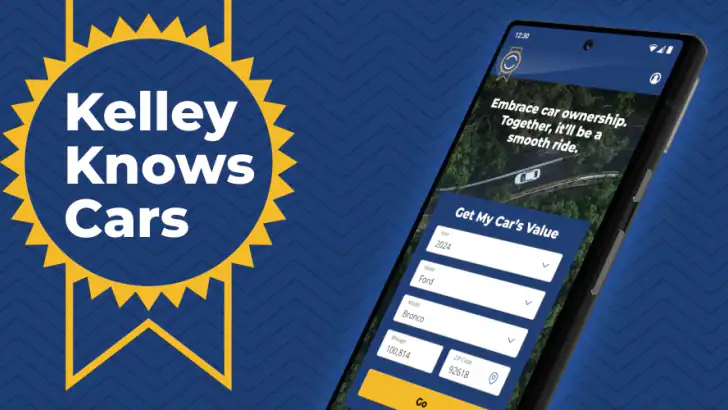 Kelley Blue Book: We Know Cars feature graphic