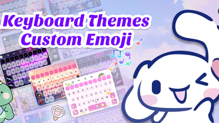 Keyboard Themes: Custom Emoji feature graphic