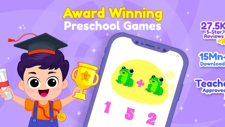 Kids Preschool Learning Games feature graphic