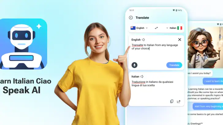 Langify - AI Language Tutor feature graphic