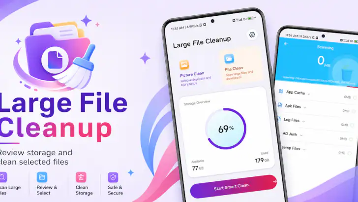 Large File Cleanup feature graphic