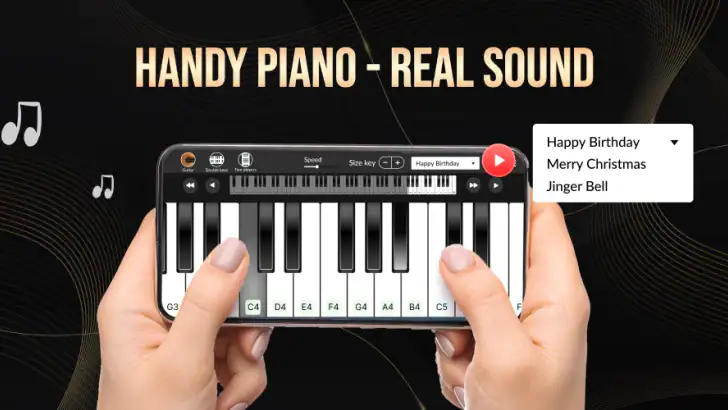 Learn Piano - Real Keyboard feature graphic