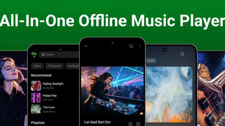 Lilt - Offline Music Player feature graphic