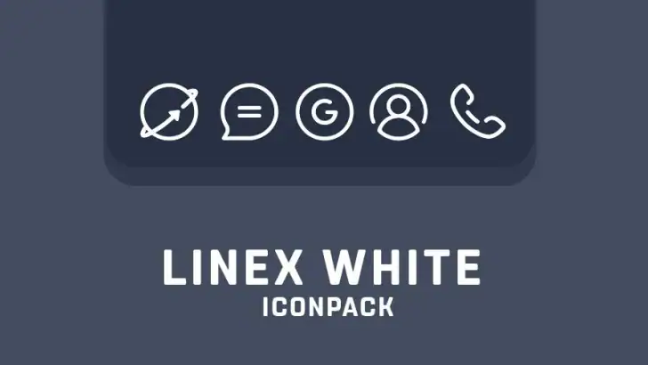 LineX White Icon Pack feature graphic