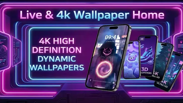 Live & 4k Wallpaper Home feature graphic