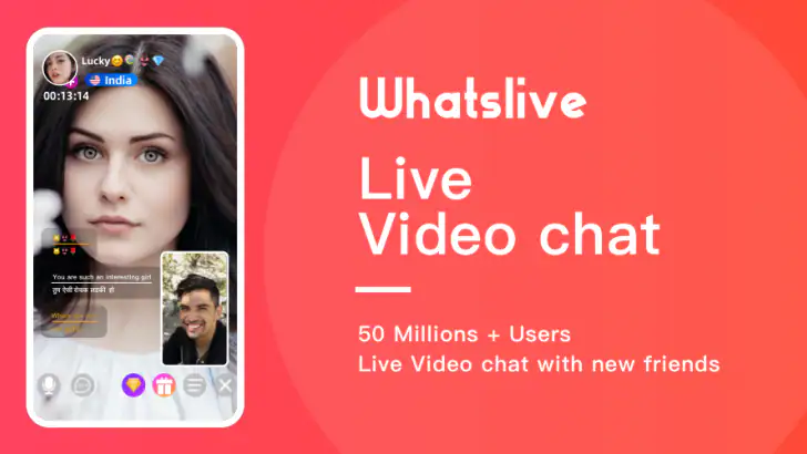 Live Chat Video Call-Whatslive feature graphic
