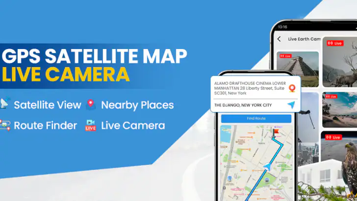 Live Satellite Earth Map View feature graphic