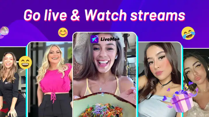 LiveMe+: Live Stream & Go Live feature graphic