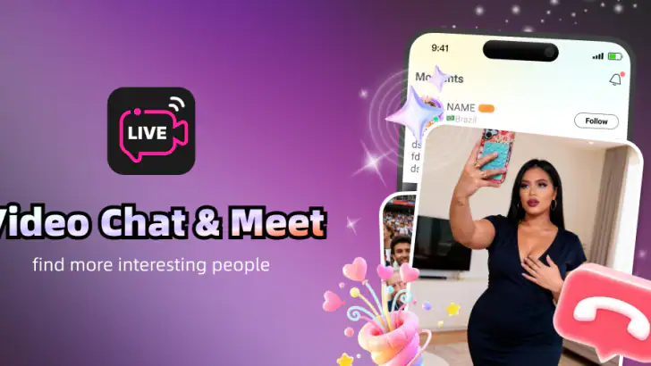 LiveUp- Video Chat feature graphic
